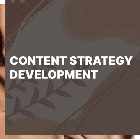 A picture of content strategy development text