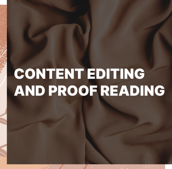A picture of content editing and proof-reading text